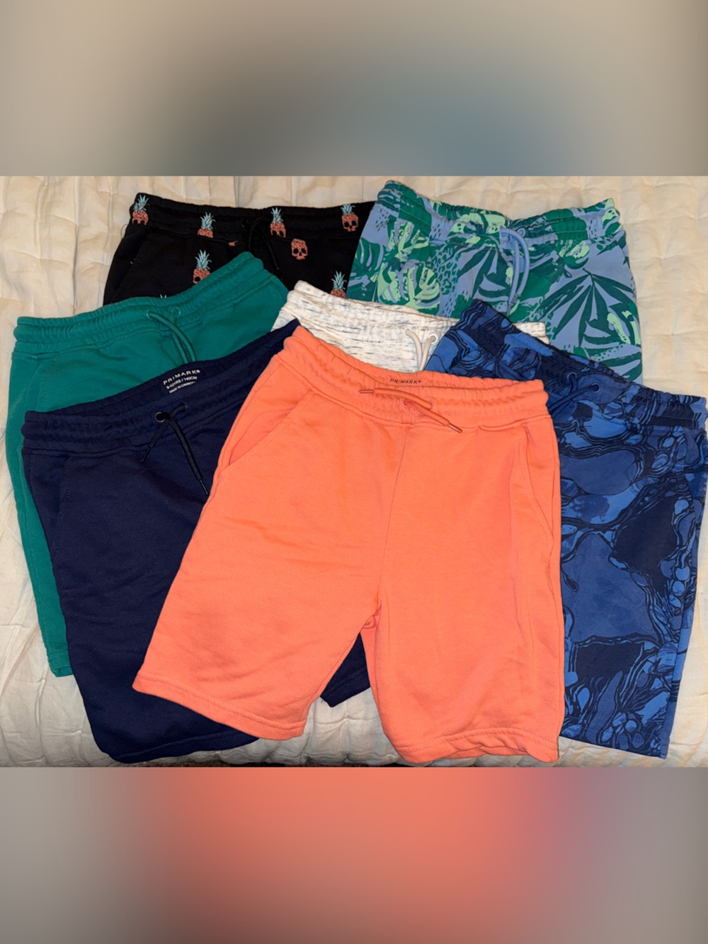 Bundle of 7 Primark Kids Drawstring Shorts